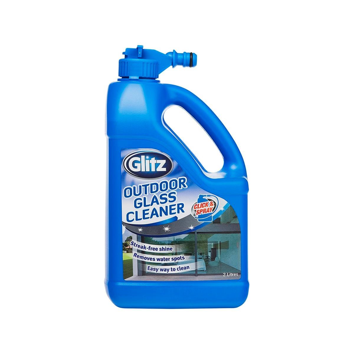 Glitz 2L Ready-To-Use Outdoor Glass Cleaner with Click & Spray