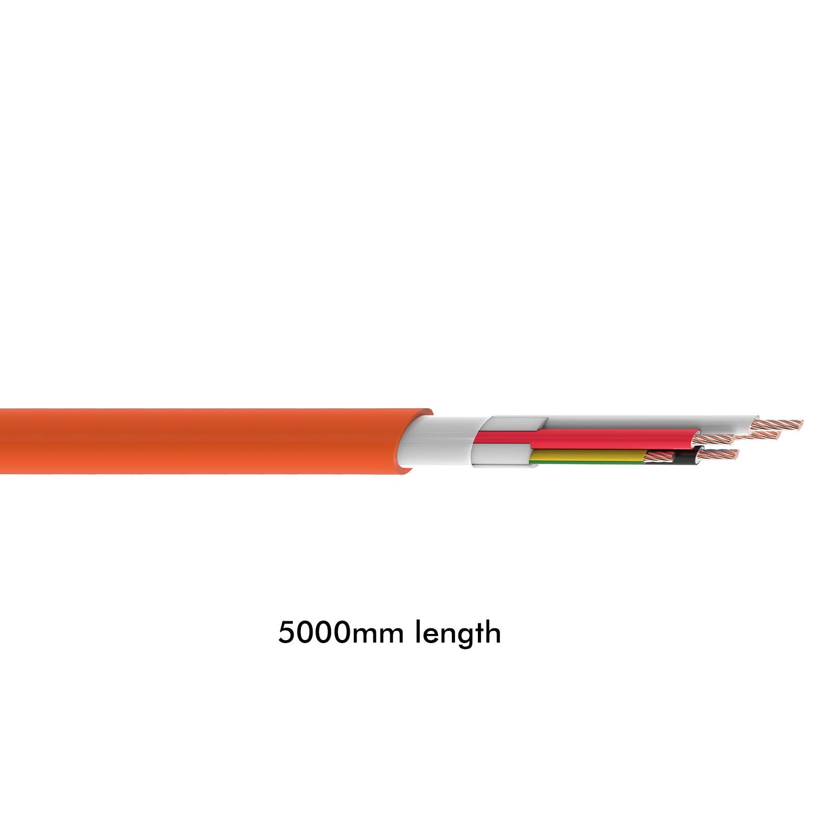 Deta 5m 16A TPS 2.5mm 4-Core+E 3-Phase Cable, Orange