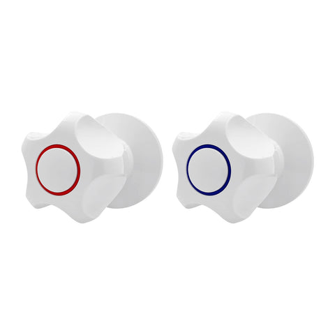 Shaw & Mason White Wall Top Assembly with Handles, Brass