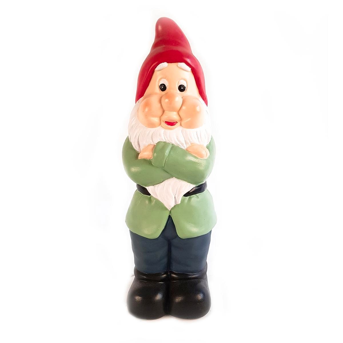 Northcote Pottery 30cm Green and Blue Ceramic Gnome Garden Statue