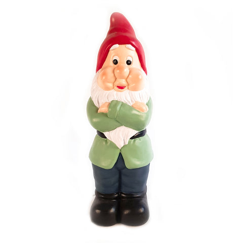 Northcote Pottery 30cm Green and Blue Ceramic Gnome Garden Statue