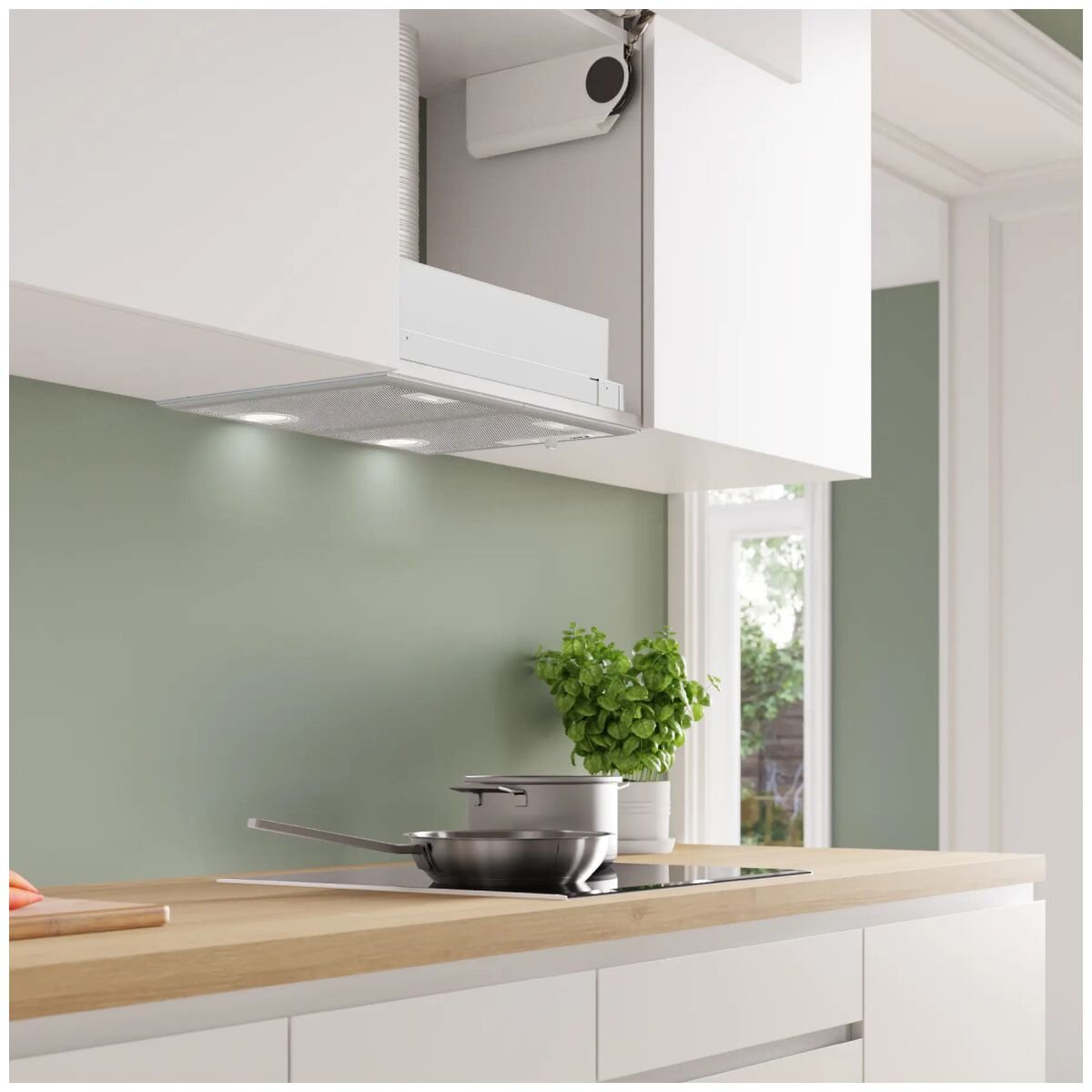 Bosch Series 4 53cm Integrated Rangehood - Silver Metallic - 604m³/h Boost, 4 Speeds - DHL555BMAU