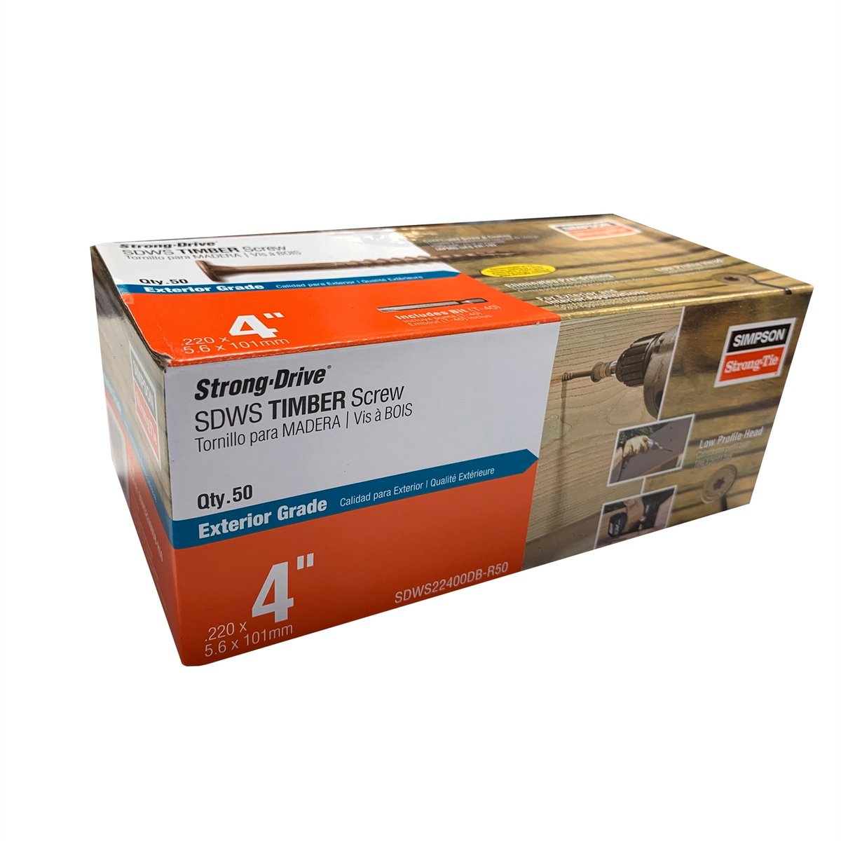 Simpson Strong-Tie 5.6 x 102mm SDWS Timber Structural Screw 50 Box