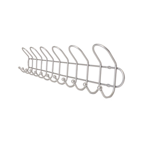 Adoored 6 Hook Satin Chrome Wire Deco Hook Rack Steel