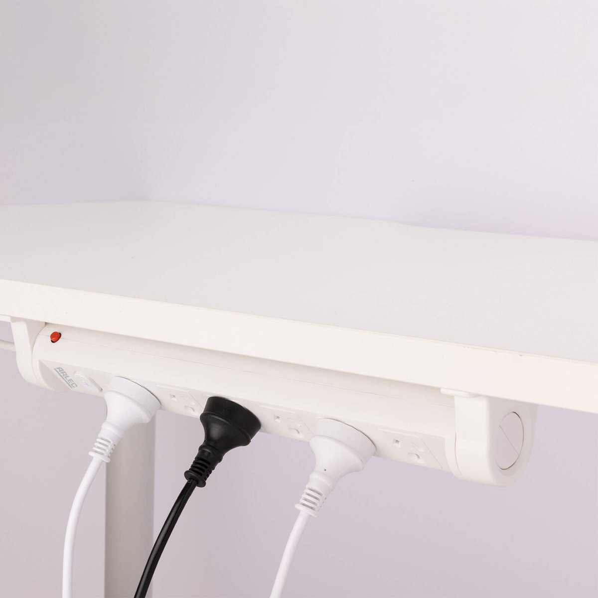 Arlec 6 Outlet Rotatable Powerboard 90mm x 410mm - Surge Protection - White - SuperSaverAU - view 4