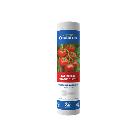 Coolaroo 1.83 x 3m White Garden Shade Cloth - HDPE 50% UV Block