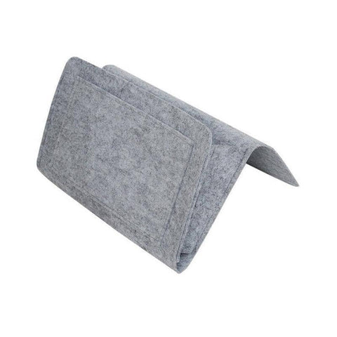 Felt Bedside Storage Caddy, Hanging Organiser Pocket - Grey