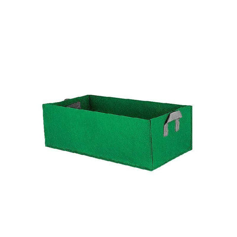 Felt Rectangular Planting Bags for Vegetables - Dark Green, 50 x 30 x 20 cm, Pack of 8