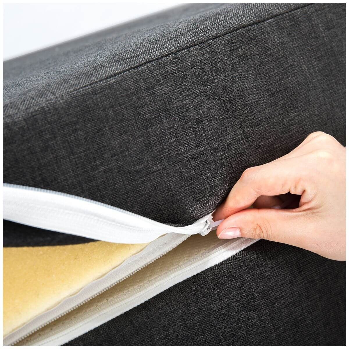Zinus Double Trifold Folding Mattress with Carry Bag - Black Dual Foam Layers - AU-TRIE-4D