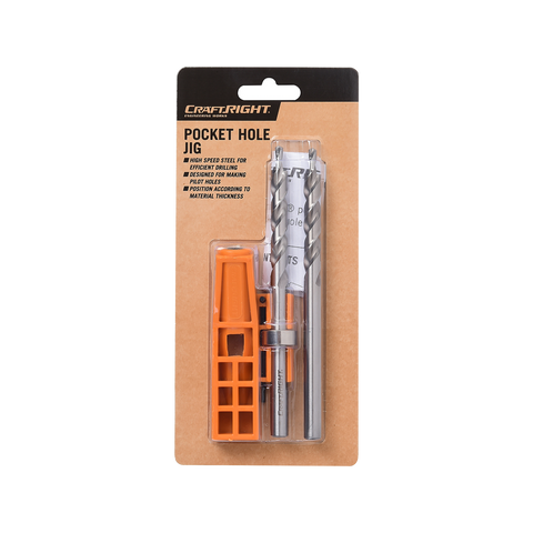 Craftright Pocket Hole Jig with HSS Drill Bits Adjustable for Timber Joinery