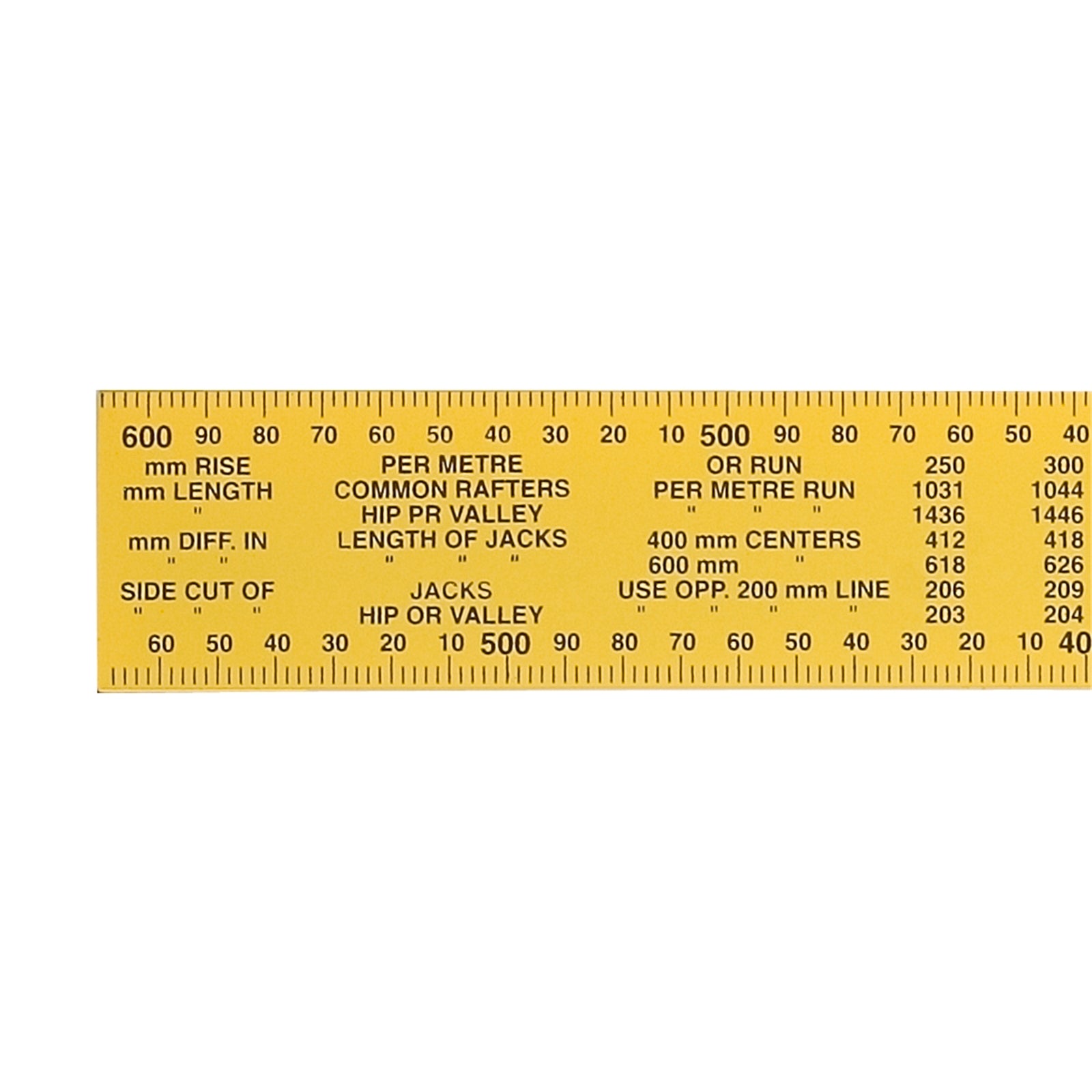 Crescent Lufkin 600 x 400mm Rafter Square, Tempered Steel, High-Visibility Yellow