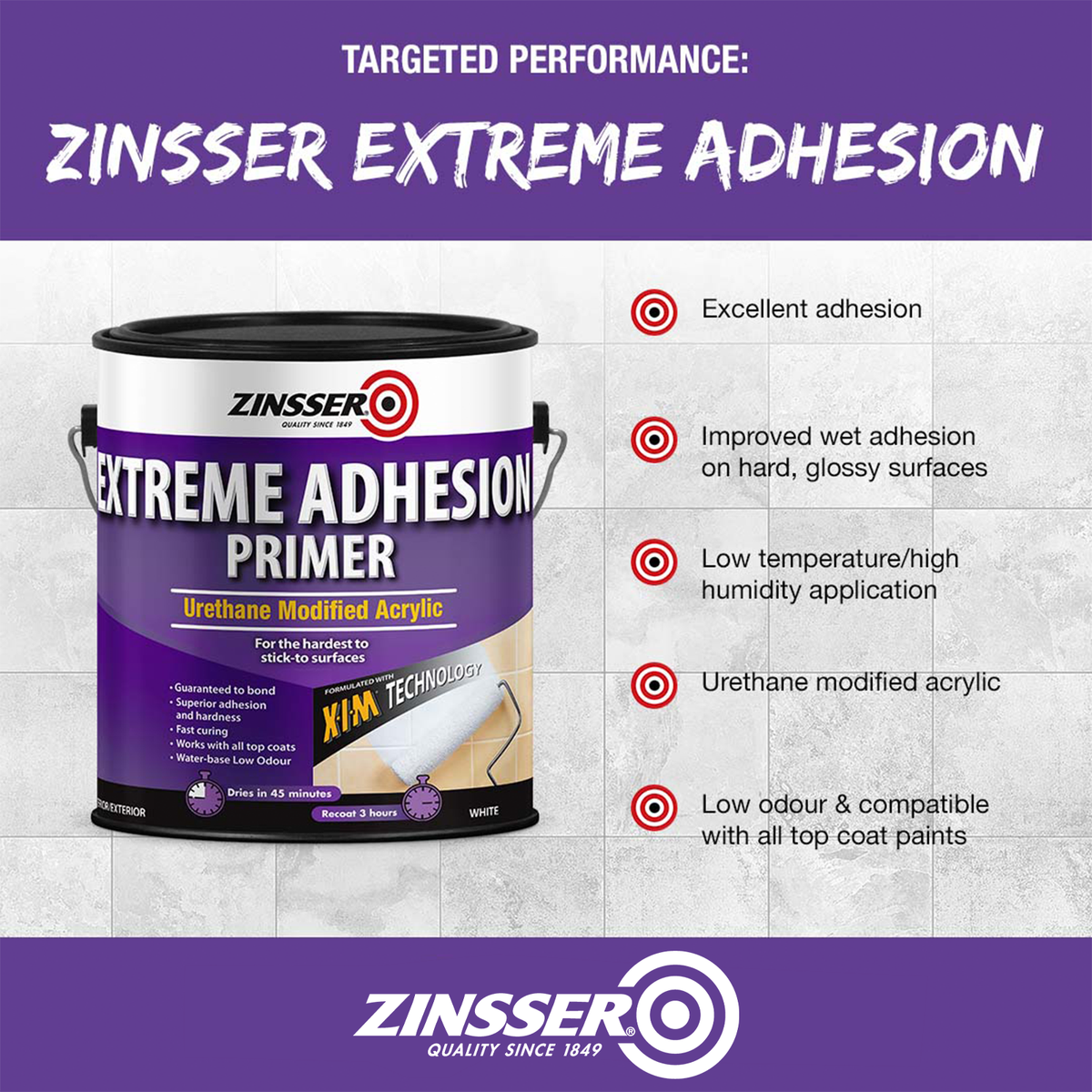 Zinsser Extreme Adhesion Primer - 3.78L - Brush On - Fast Drying - SuperSaverAU - view 3