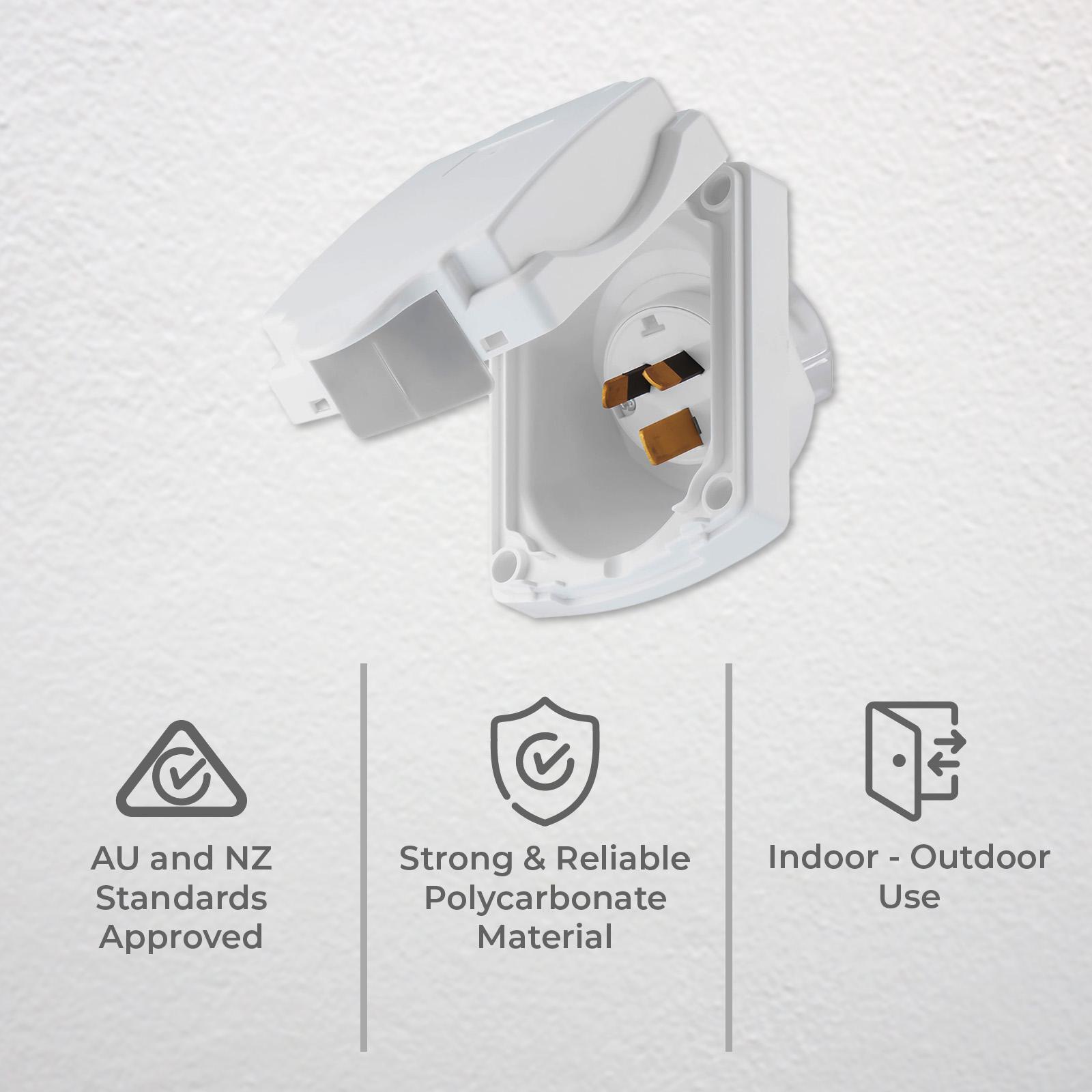DETA 15A Polycarbonate Caravan Inlet Weather Resistant Surface Mount Outdoor 6390B