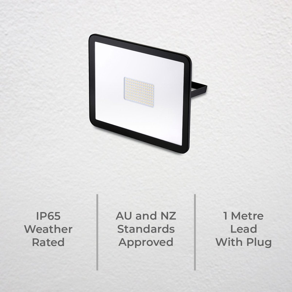 Deta 9300lm DIY Slim Profile Floodlight - 80W - White - IP65 - SuperSaverAU - view 2