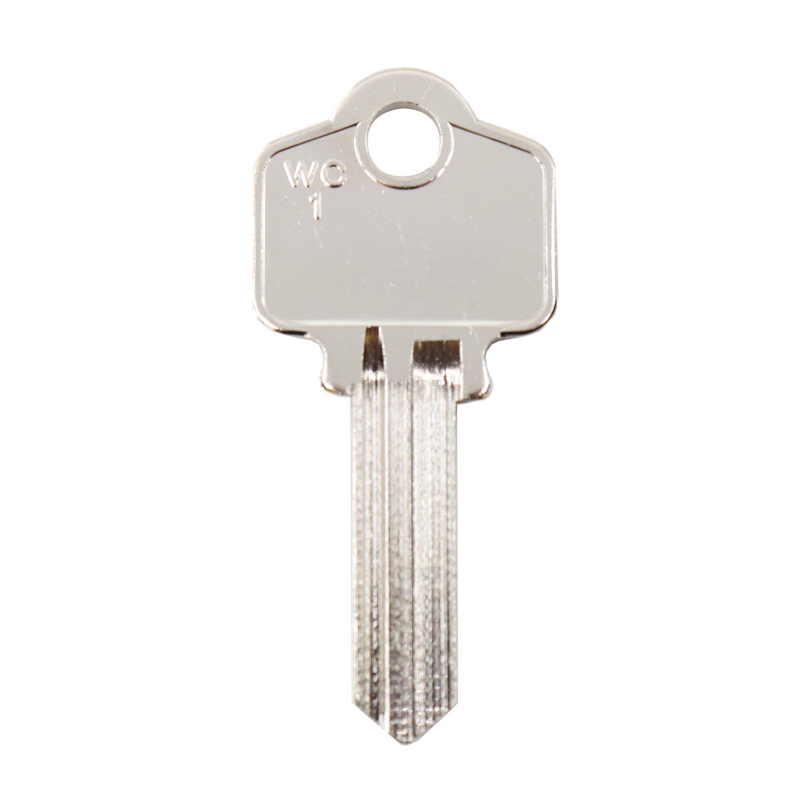 EHI WC1 Silver Blank Key 54mm Nickel Plated Brass
