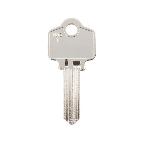EHI WC1 Silver Blank Key 54mm Nickel Plated Brass