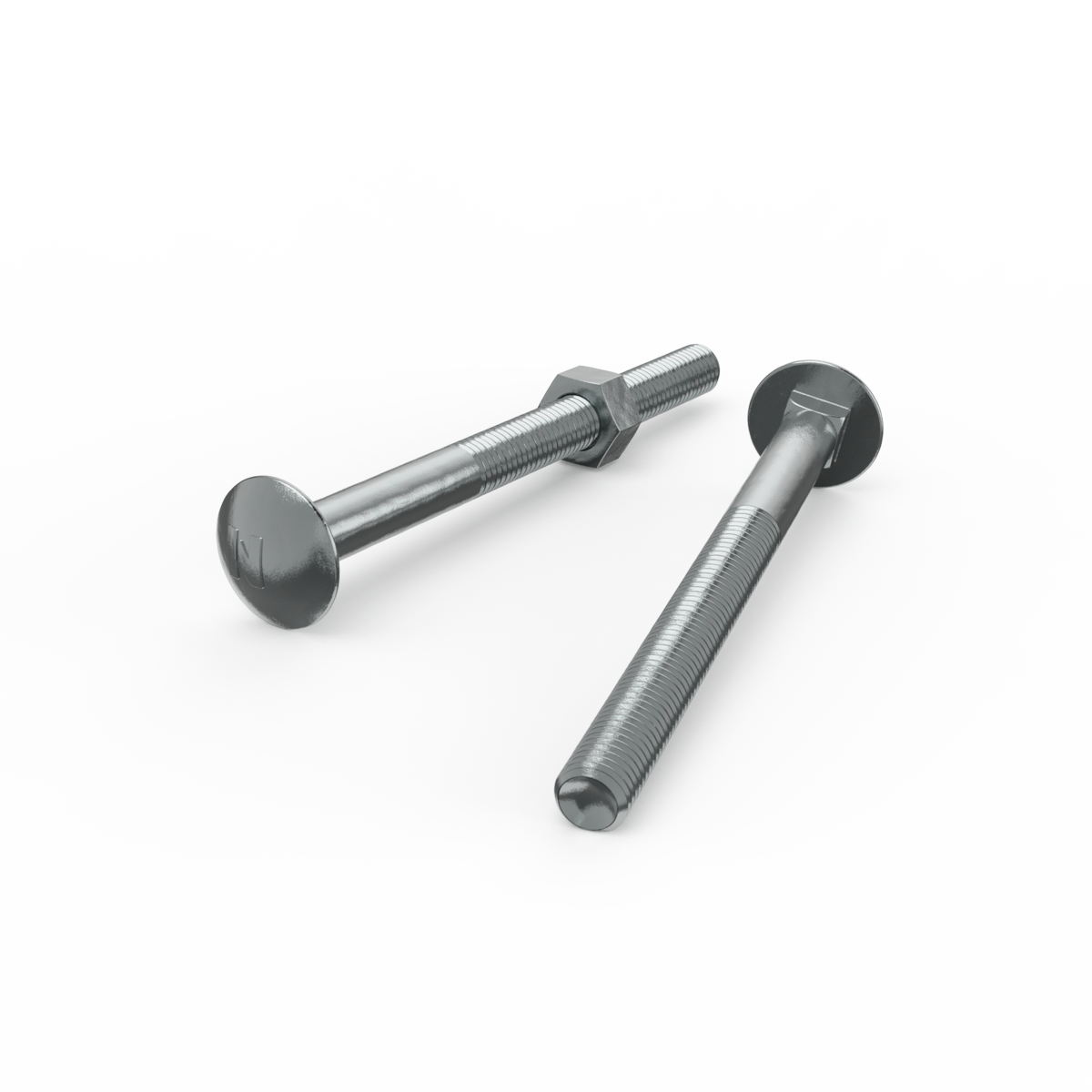 Zenith M10 Cup Head Bolts and Nuts 25 Pack - 125mm Zinc Plated - Coarse Thread - SuperSaverAU - view 2