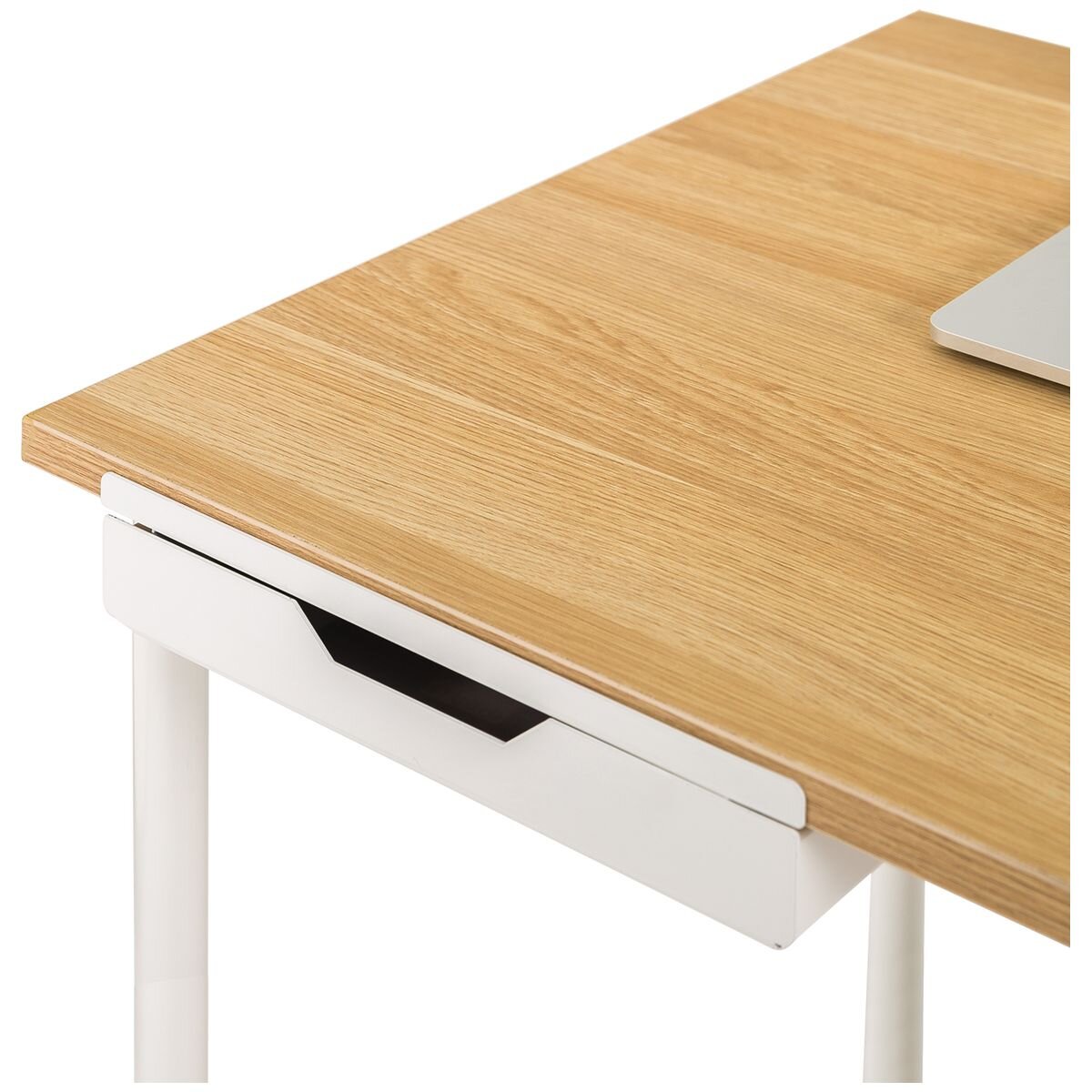 Zinus Dominic L-Shaped Corner Office Desk - Metal Frame with MDF Top, Cream Finish, Flat-Pack - AU-LD-C59C