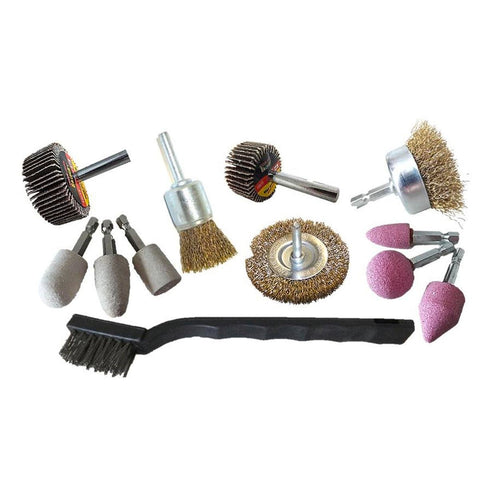 Josco 12 Piece Drill Accessory Kit - Brushes - Wire Felt - Versatile Use - SuperSaverAU - view 1