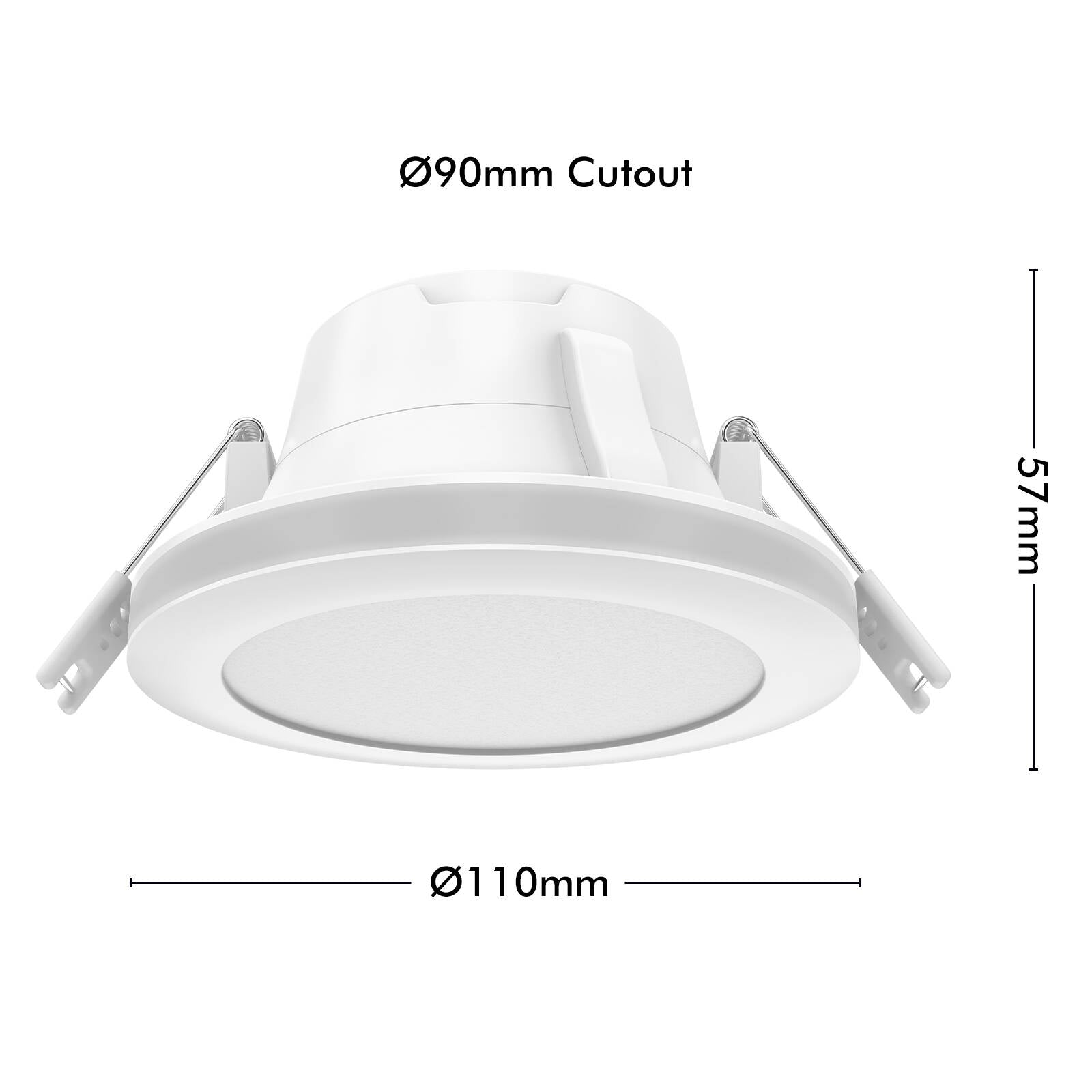 Arlec 8W Nightlight Function LED Downlight 240V White Indoor ALD450