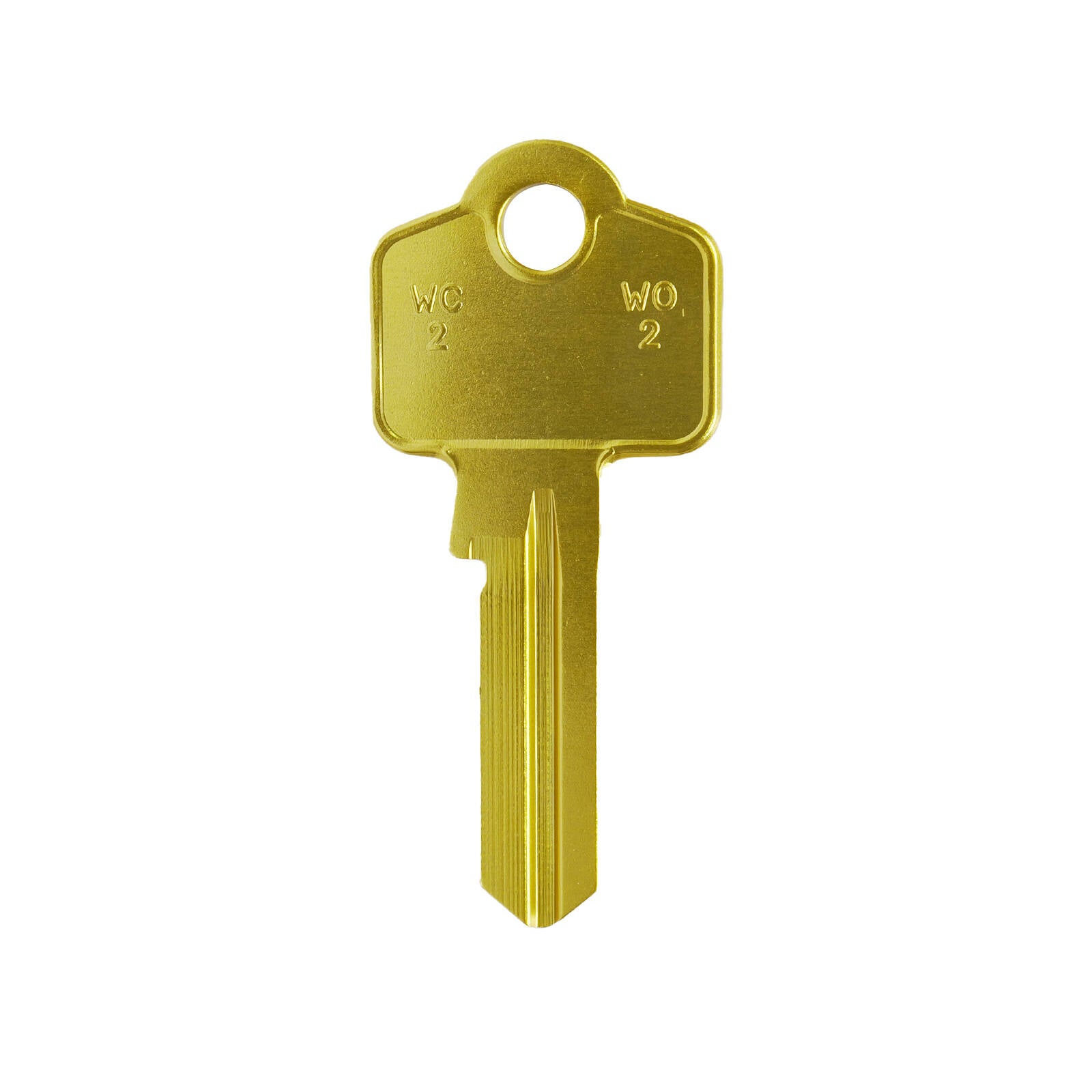EHI WO2-WC2 Gold Blank Key, Aluminium Titanium Alloy, for Key Cutting