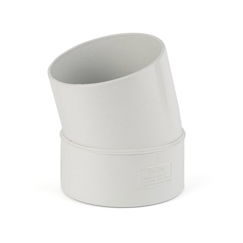 Holman 100mm 15 Degree Male & Female PVC DWV Plain Bend, Grey