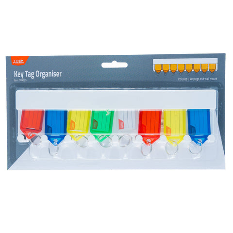 Taskmaster Key Tag Organiser, Assorted Colours, 8 Pack