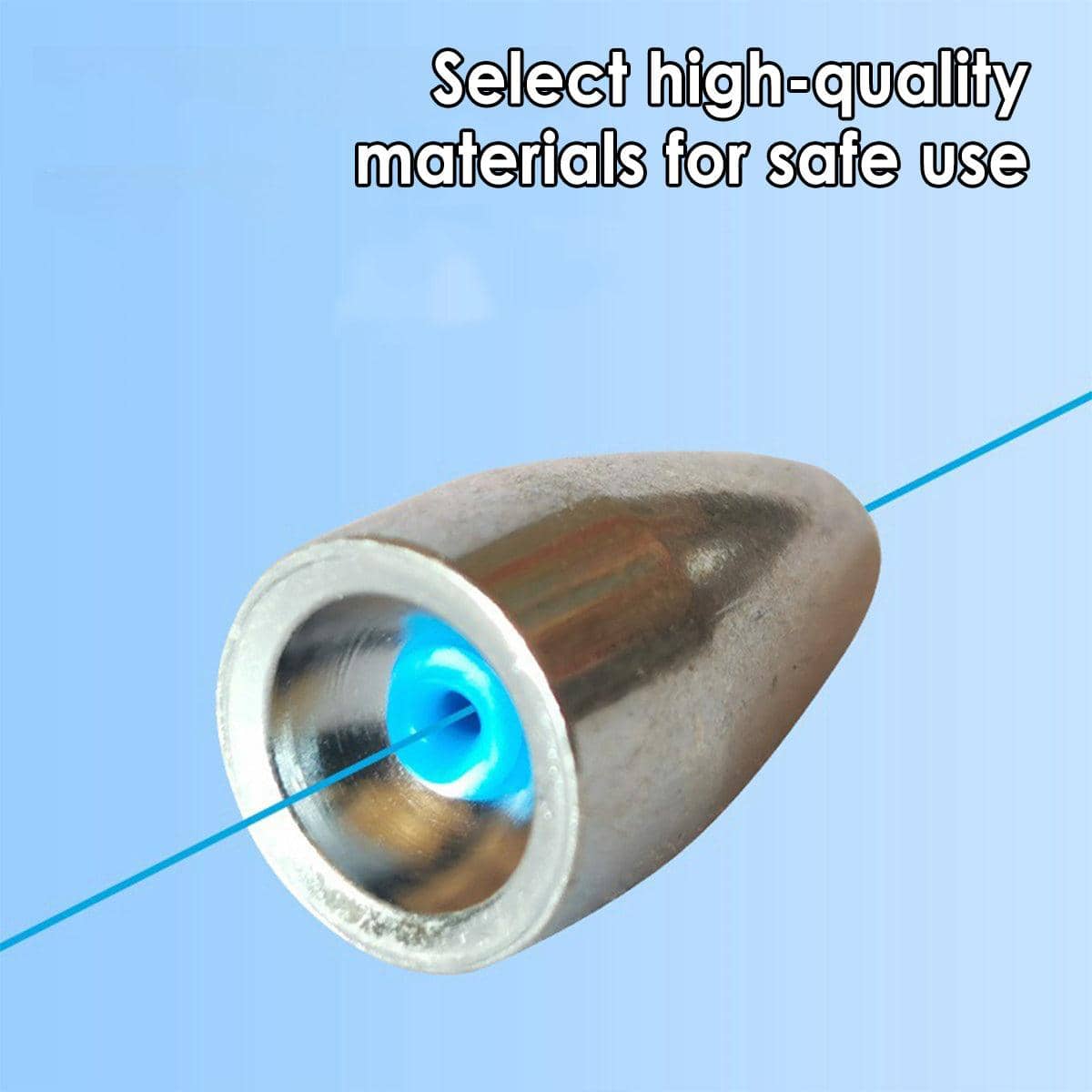Fishing Bullet Sinkers, Carbon Steel - 50 Pack - view 5