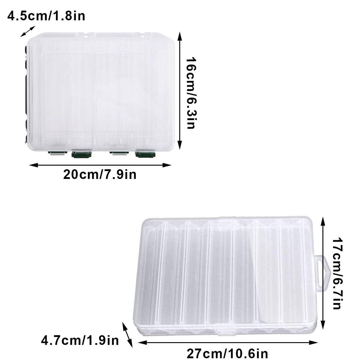 Fishing Gear Storage Box Bait and Tackle Tool Box - 20 x 16 x 4.5 cm - view 4