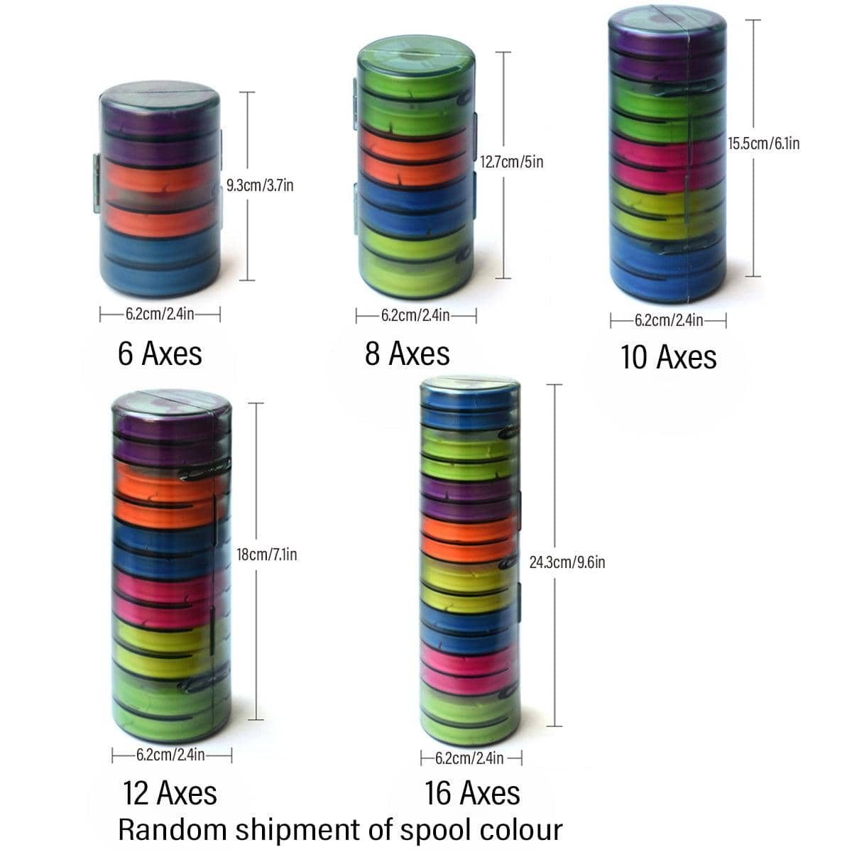 Fishing Line Storage Box - 6 Axes, 6.2 x 9.3 cm - view 4