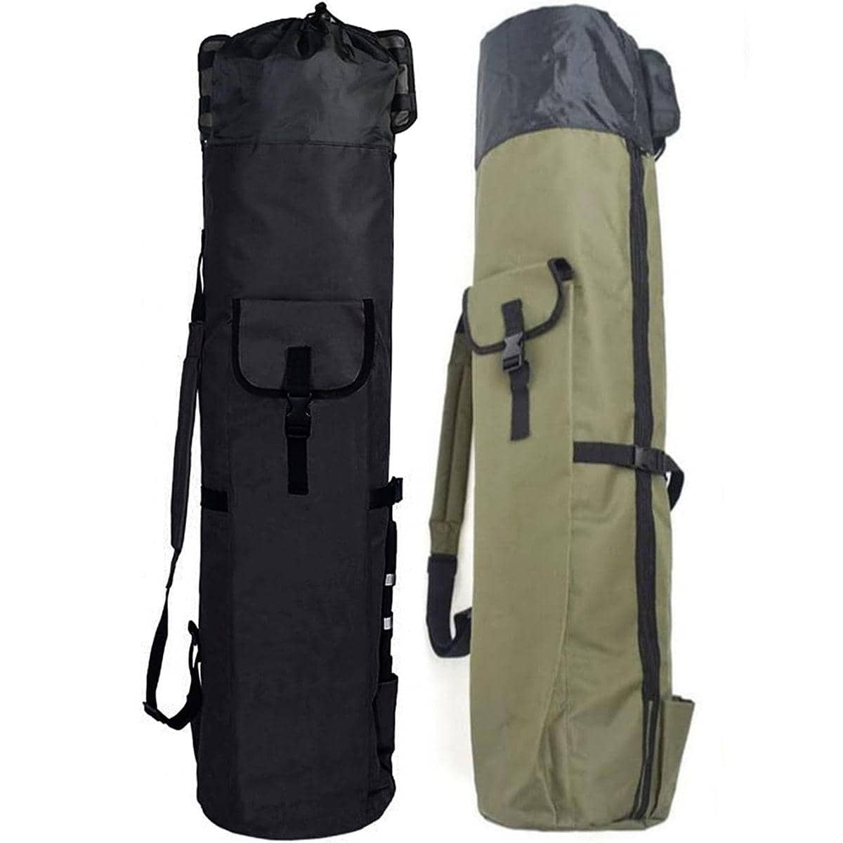 Fishing Rod Bag with Side Pockets, 123 x 34 cm - Green - view 3