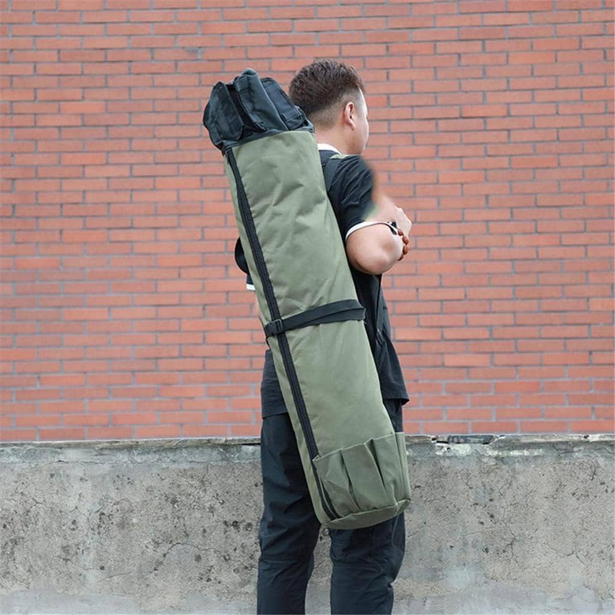 Fishing Rod Bag with Side Pockets, 123 x 34 cm - Green - view 5