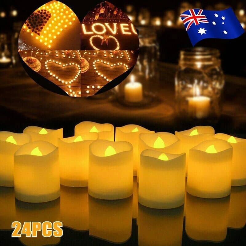 Flameless LED Votive Tea Light Candles for Weddings and Church Decoration - Pack of 48 - view 2