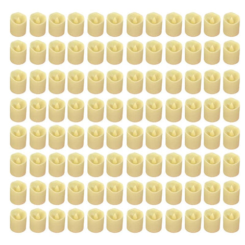 Flameless LED Votive Tea Light Candles for Weddings and Church Decoration - Pack of 96
