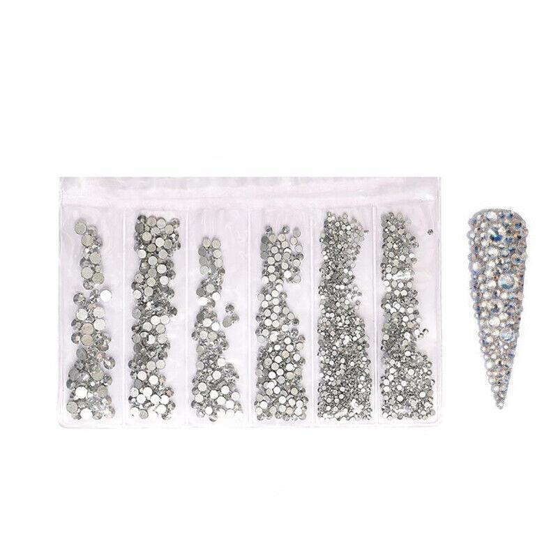 Flat Back Glass Nail Art Rhinestones - Yellow, Approx 1440 Pieces - view 13