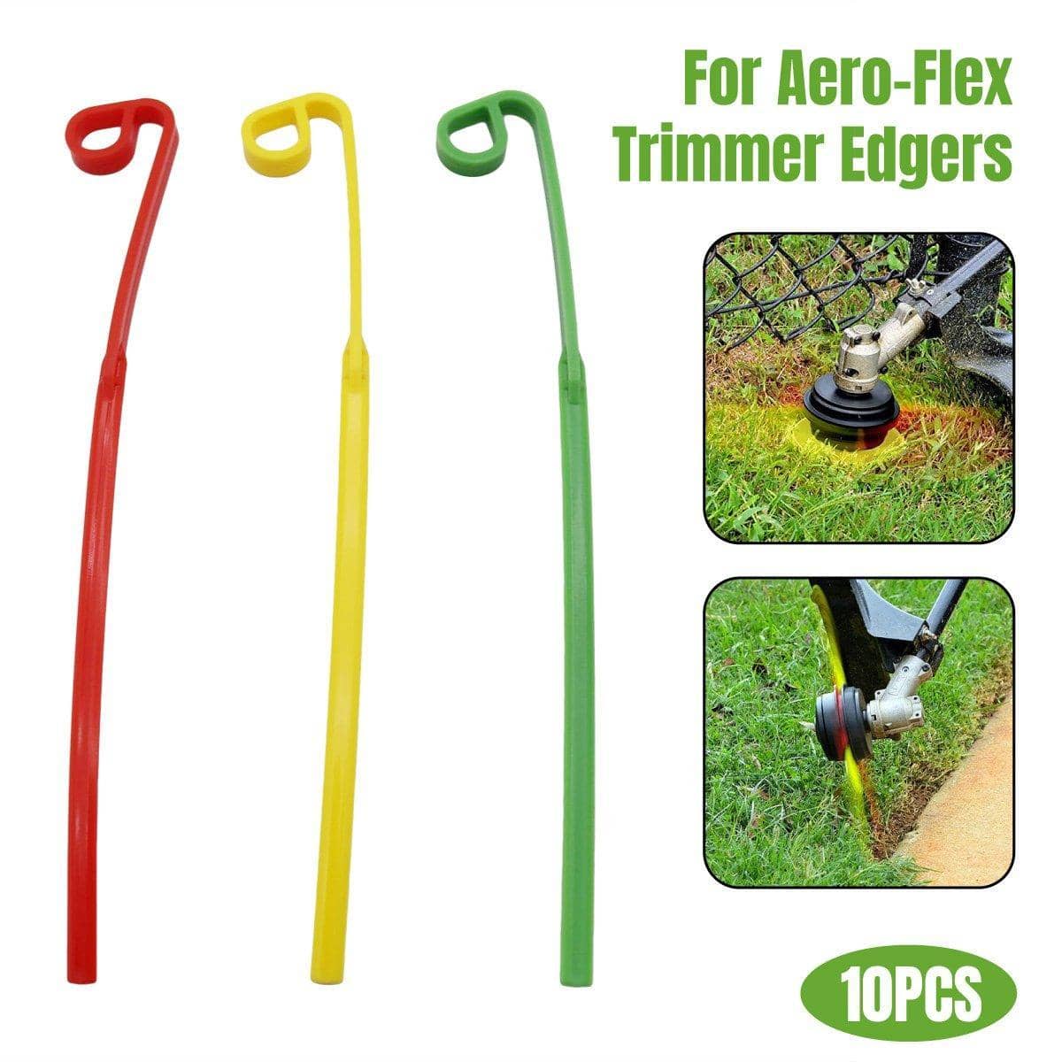 Flexible Plastic Lawn Mower Replacement Blades, Pack of 10 - Yellow - view 2