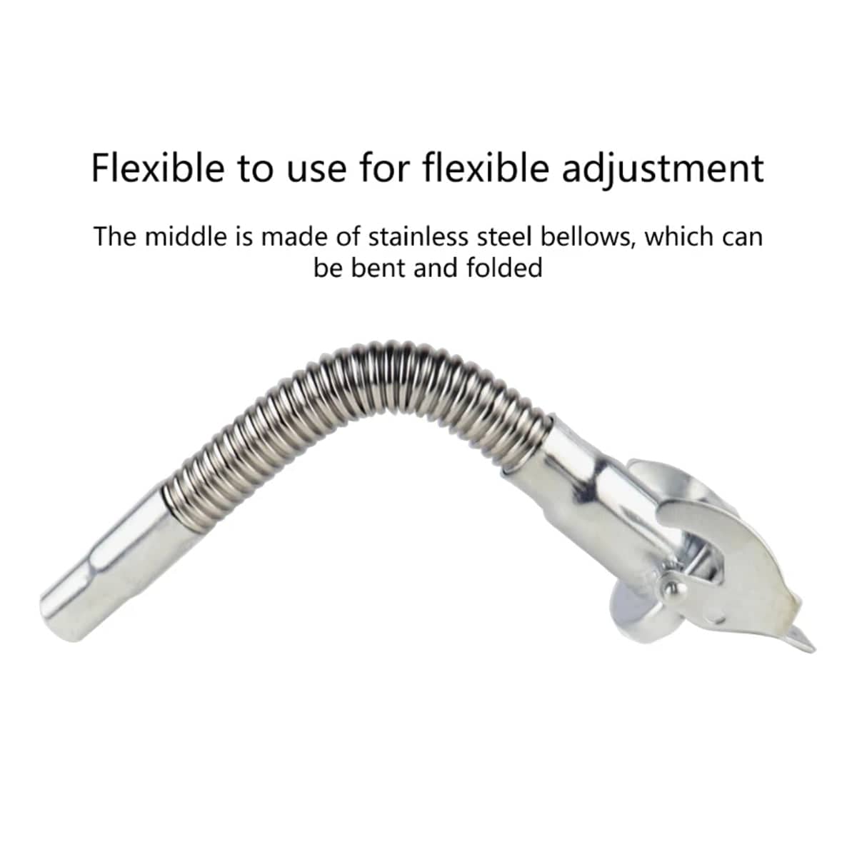 Flexible Stainless Steel Oil Spout Nozzle with Clip-On Head for Jerry Cans - view 5