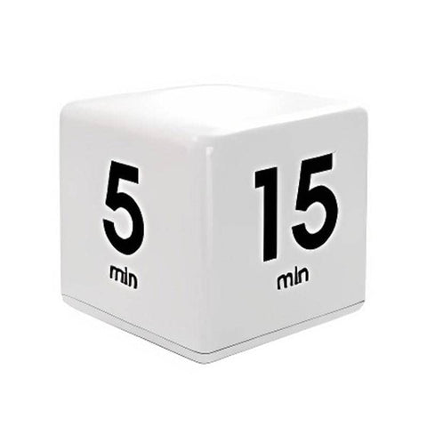 Flip Cube Timer for Study, Exercise and Cooking - 5, 15, 25 and 45 Minutes