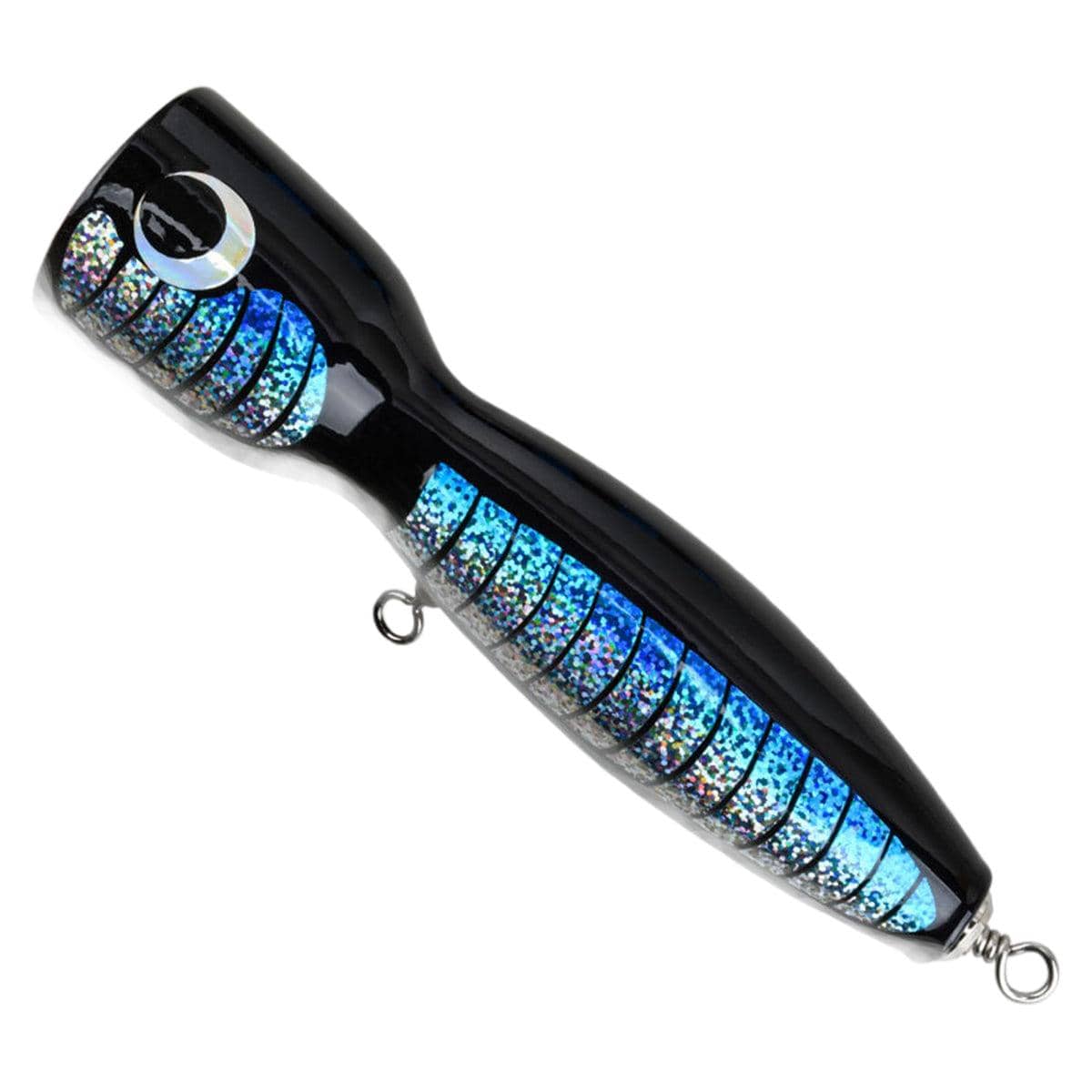 Floating Wood Fishing Lure 19 cm - Black and Blue
