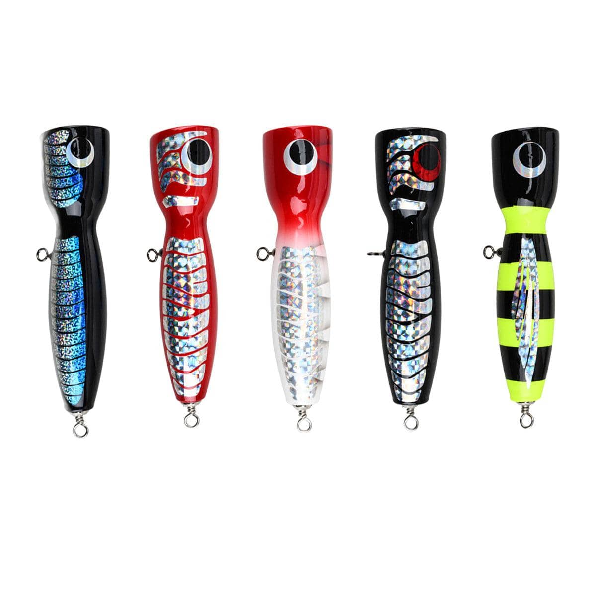 Floating Wood Fishing Lure 19 cm - Black and Lime Green - view 3