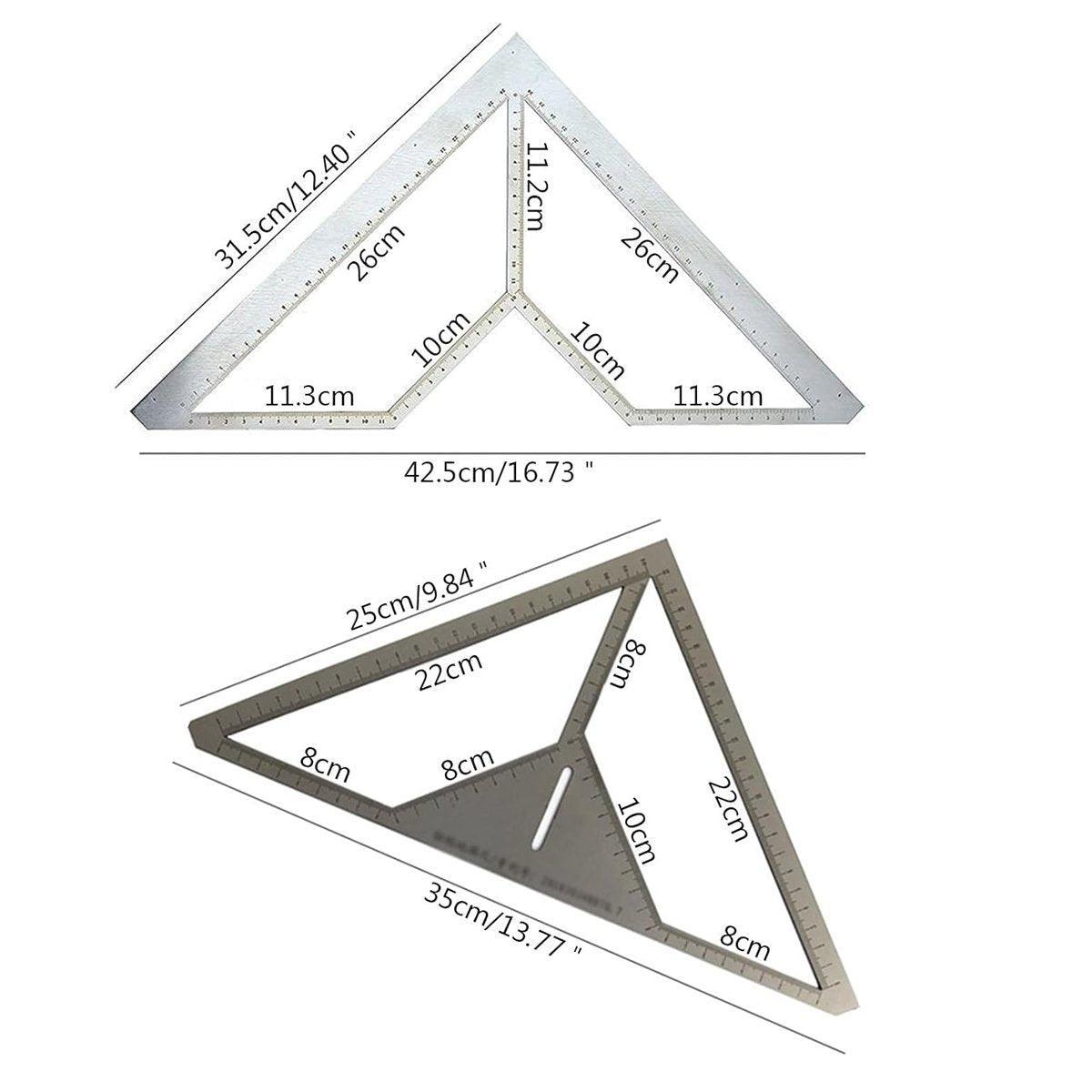 Floor Drain Positioning Ruler, Steel Tile Marking Tool - 22 x 22cm Tiles - view 4