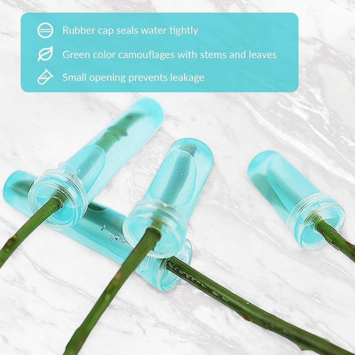 Flower Fresh Keeping Water Tubes for Floral Bouquets - 1.8 x 7 cm, Clear, Pack of 100 - view 5