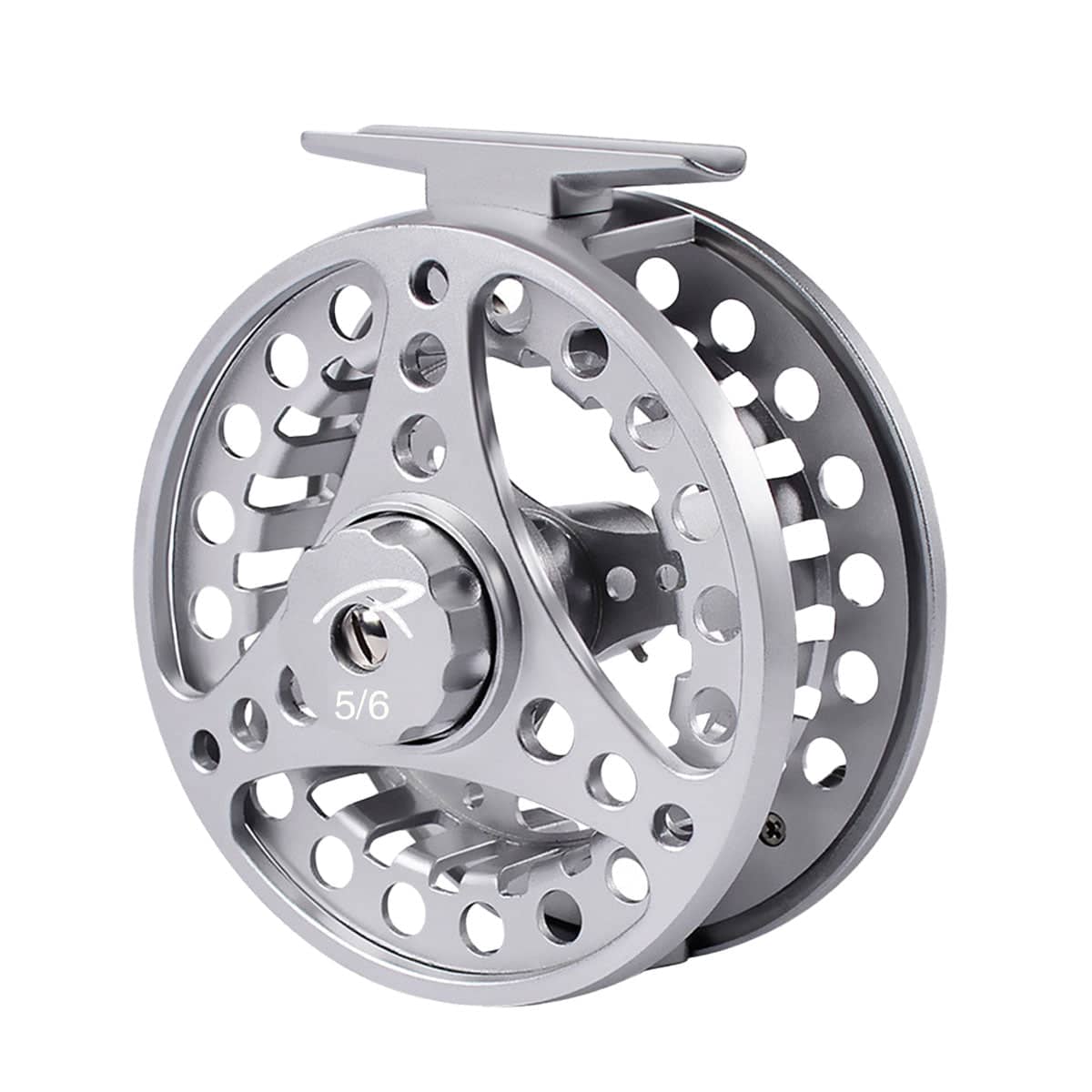 Fly Fishing Reel, CNC Aluminium Front Drag - Silver, 5-6 Weight
