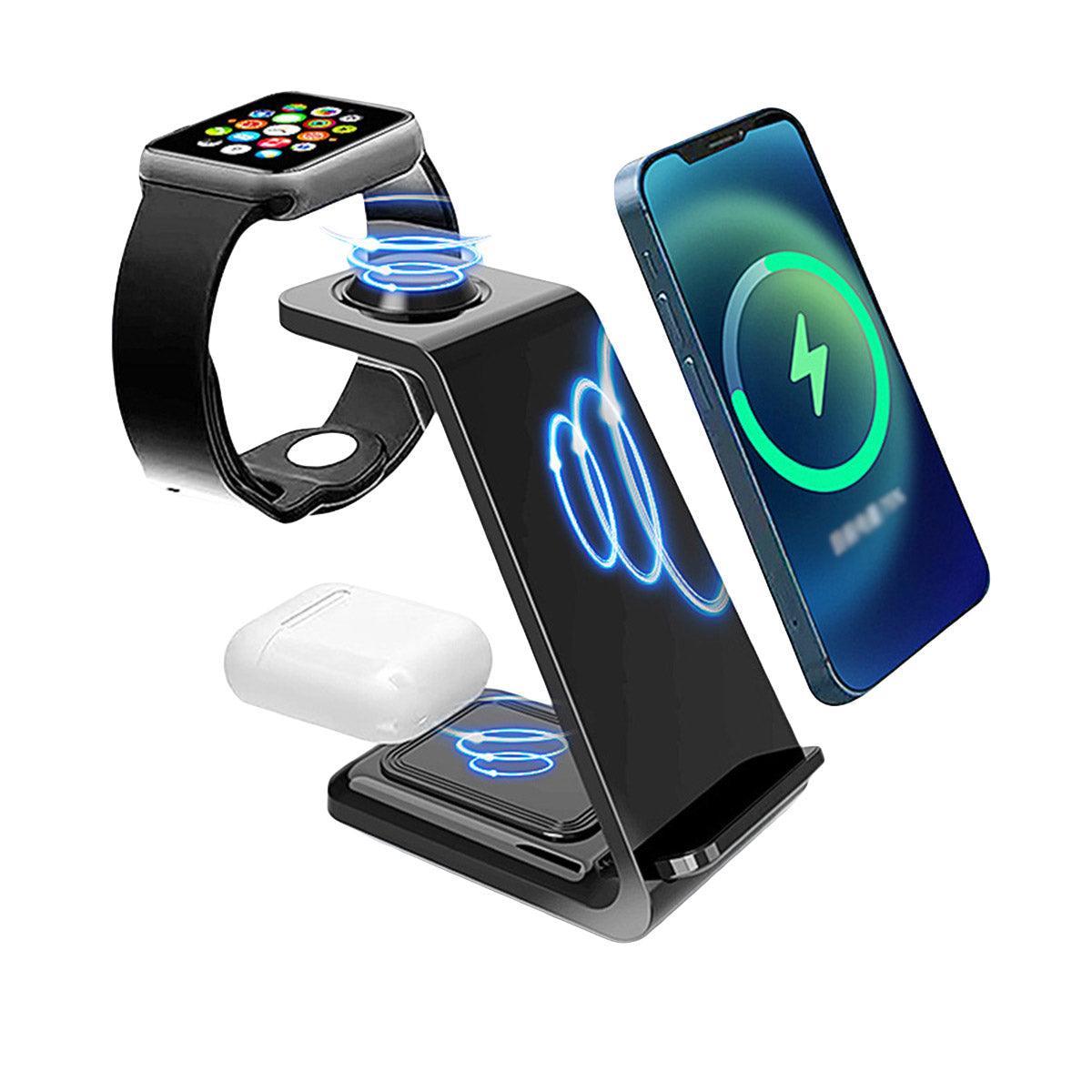 Foldable 3-In-1 Wireless Charger Stand for Phone, Watch and Earbuds - view 2
