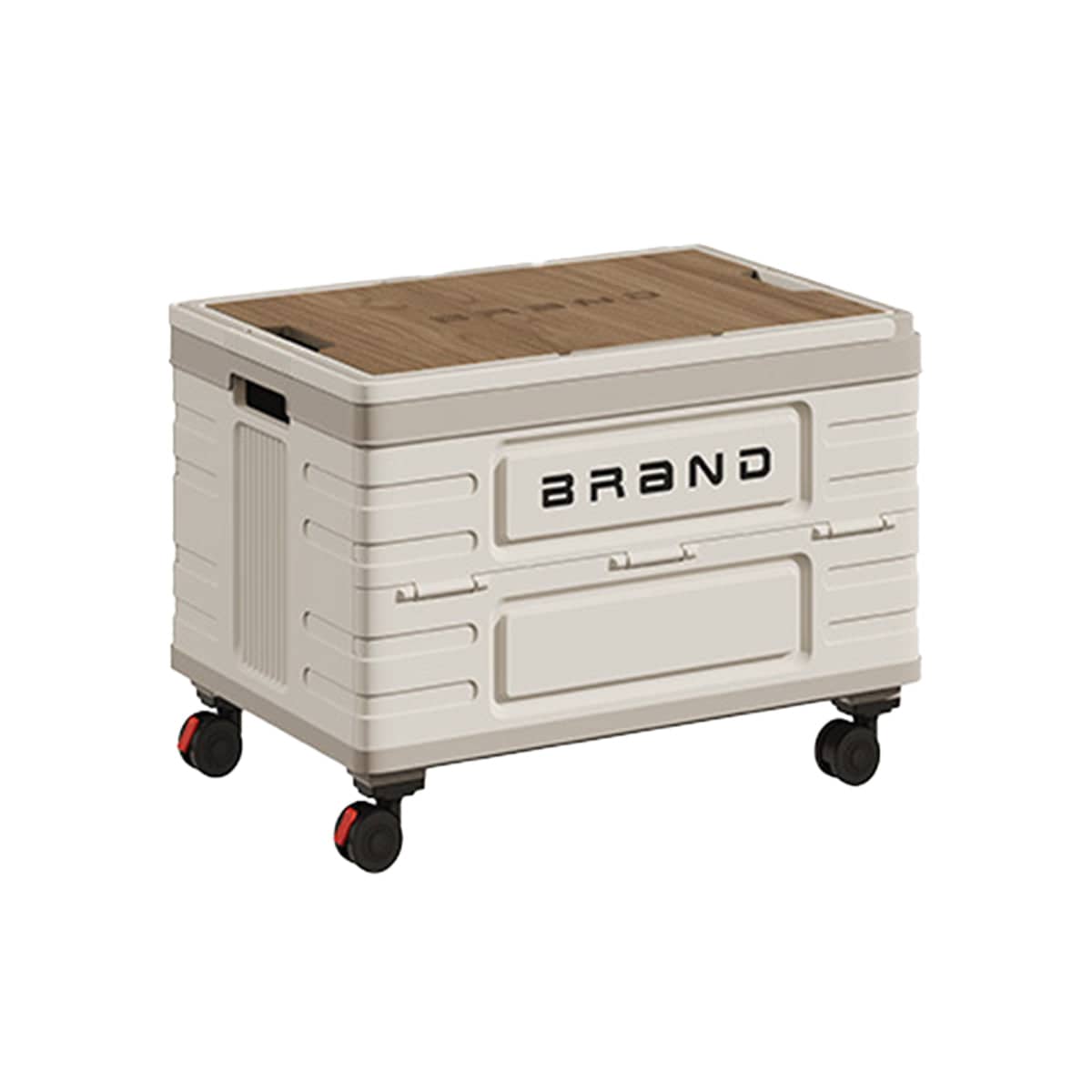 Foldable Camping Storage Box Car Boot Tent Organiser - Thickened Solid Wood Cover