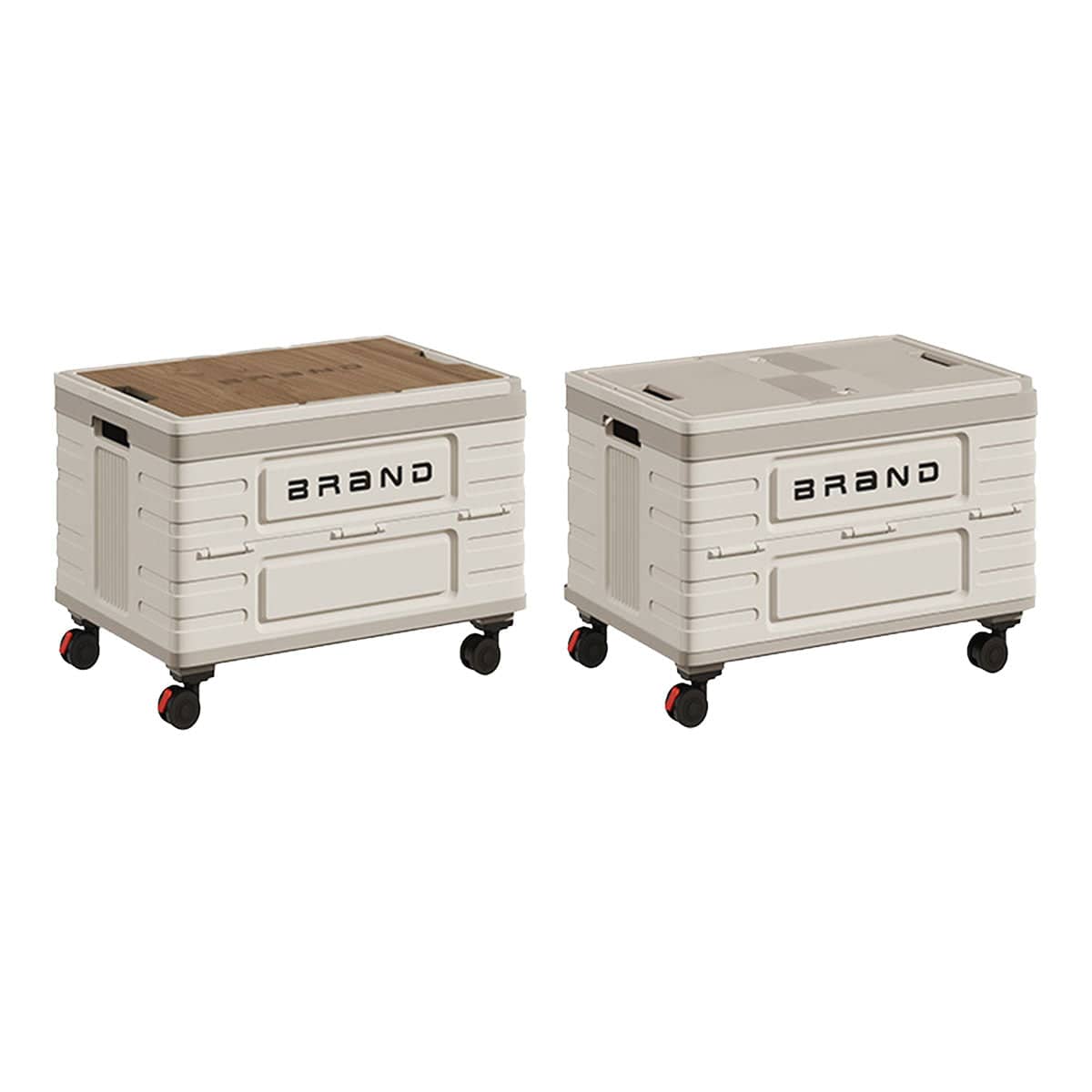 Foldable Camping Storage Box Car Boot Tent Organiser - Thickened Solid Wood Cover - view 3