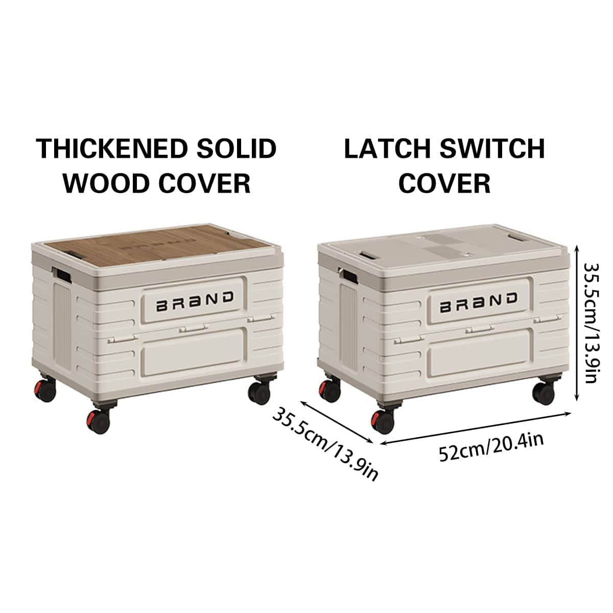 Foldable Camping Storage Box Car Boot Tent Organiser - Thickened Solid Wood Cover - view 4