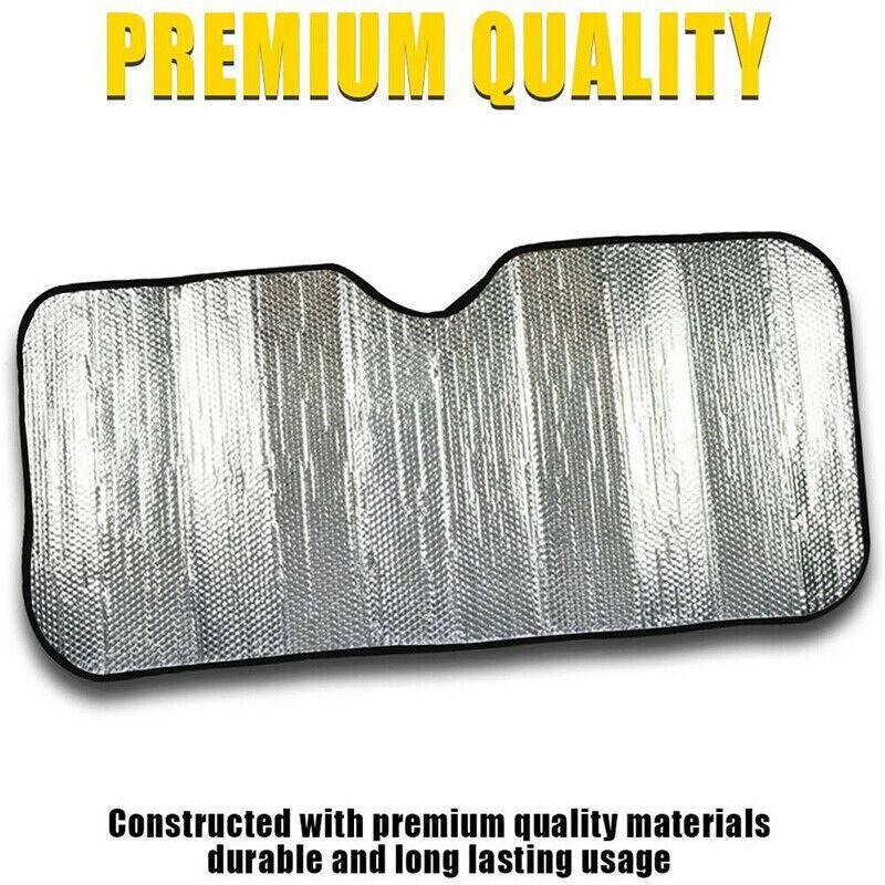 Foldable Car Windscreen Sun Shade - 130 x 60 cm, Silver - view 4