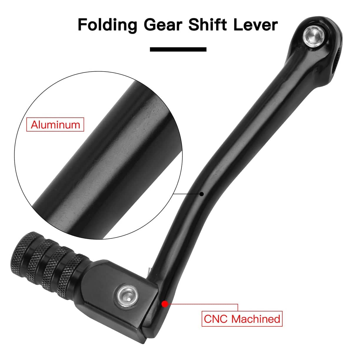 Foldable Gear Shift Lever for 50-250cc Pit Dirt Bikes - Black - view 5