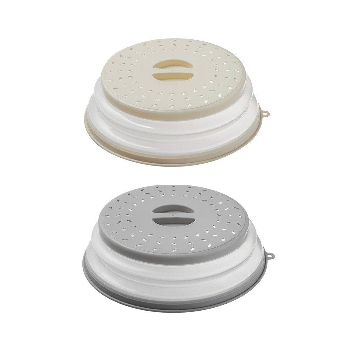 Foldable Microwave Food Cover Splash Guard with Steam Vents - White - view 3